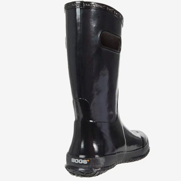 New Bogs Big Kids Black Classic High Pull On Rain Boots Wide sz 3 Y / 35 EU - Picture 2 of 12